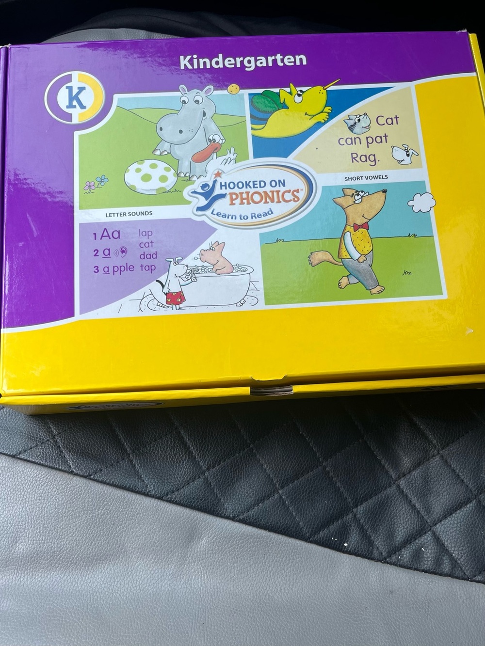 Hooked on Phonics Kindergarten Reading Box - Yellow & Purple